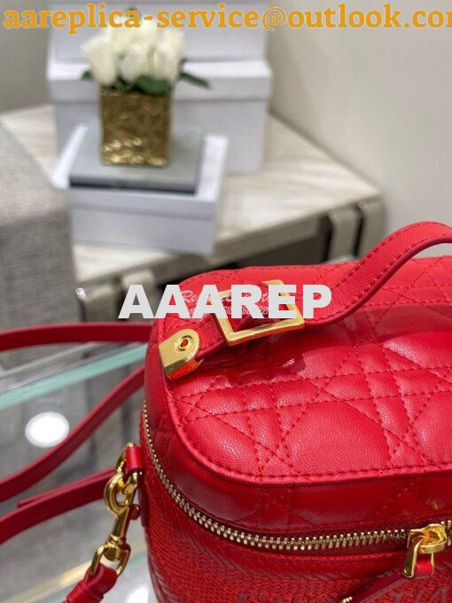 Replica Dior Small Diortravel Vanity Case in Red Lambskin S5488 10