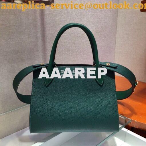 Replica Prada Monochrome Saffiano leather bag 1ba156 Green 9