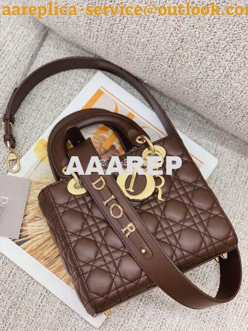 Replica Dior My ABCdior Lady Dior Bag M0538 Dark Brown 2