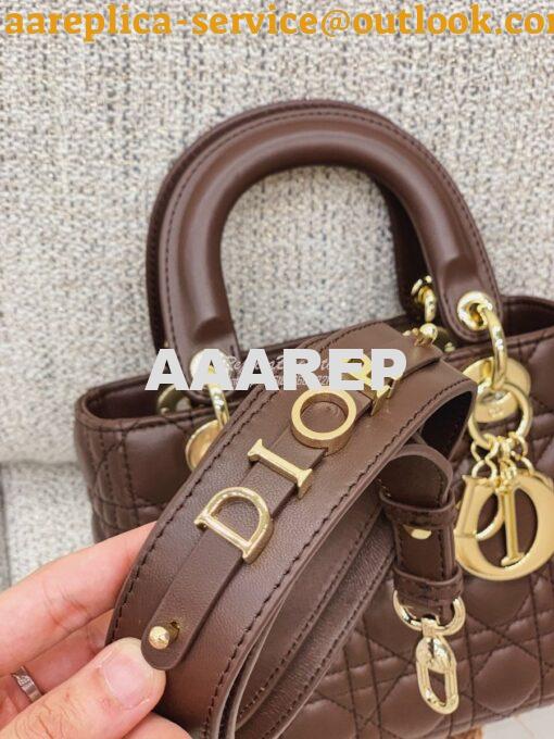 Replica Dior My ABCdior Lady Dior Bag M0538 Dark Brown 3