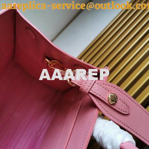 Replica Prada Monochrome Ligh pink Saffiano Leather Bag 6