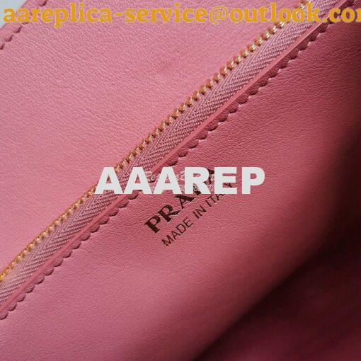 Replica Prada Monochrome Ligh pink Saffiano Leather Bag 7