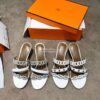 Replica Hermes Ajaccio Sandal Pump with Chaine d'Ancre H201068 Multico 9 Replica Hermes Ajaccio Sandal Pump with Chaine d'Ancre H201068 Multico 9