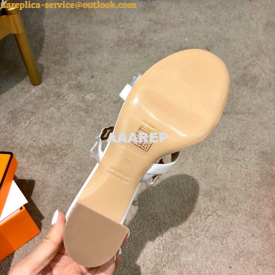 Replica Hermes Ajaccio Sandal Pump with Chaine d'Ancre H201068 Blanc 8 Replica Hermes Ajaccio Sandal Pump with Chaine d'Ancre H201068 Blanc 8