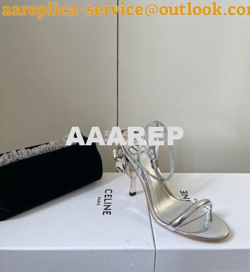 Replica Valentino Roserouche Sandal 1959 In Metallic Nappa Leather 100 6