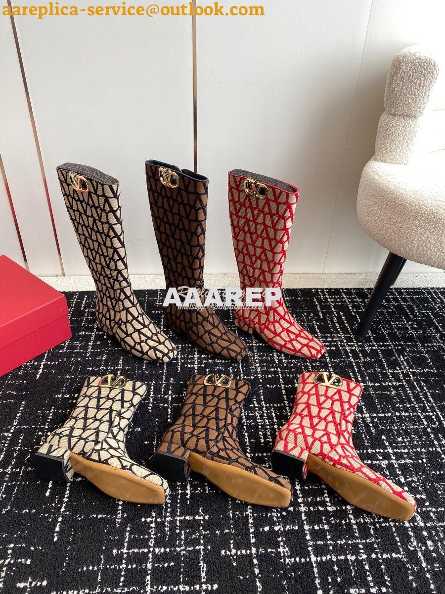 Replica Valentino VLogo Type Boot In Toile Iconographe 30mm 2W2S0FT Bl Replica Valentino VLogo Type Boot In Toile Iconographe 30mm 2W2S0FT Bl
