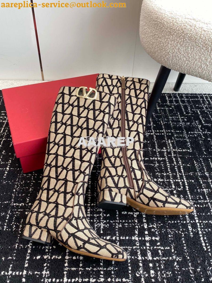 Replica Valentino VLogo Type Boot In Toile Iconographe 30mm 2W2S0FT Bl 5 Replica Valentino VLogo Type Boot In Toile Iconographe 30mm 2W2S0FT Bl 5
