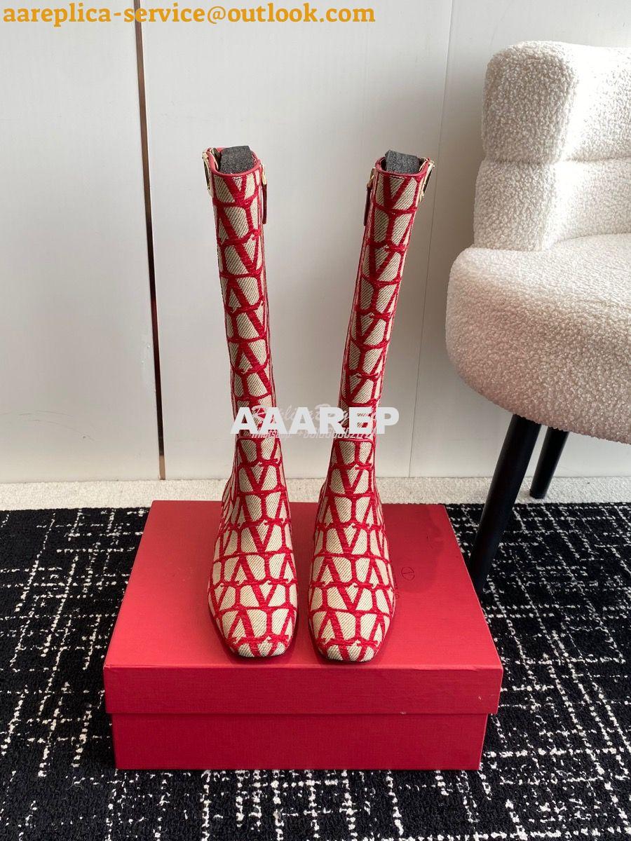 Replica Valentino VLogo Type Boot In Toile Iconographe 30mm 2W2S0FT Re 3 Replica Valentino VLogo Type Boot In Toile Iconographe 30mm 2W2S0FT Re 3