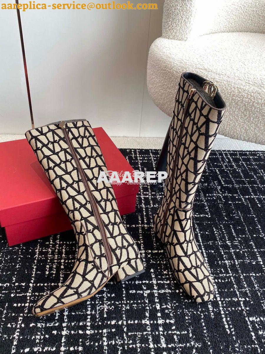 Replica Valentino VLogo Type Boot In Toile Iconographe 30mm 2W2S0FT Bl 6 Replica Valentino VLogo Type Boot In Toile Iconographe 30mm 2W2S0FT Bl 6