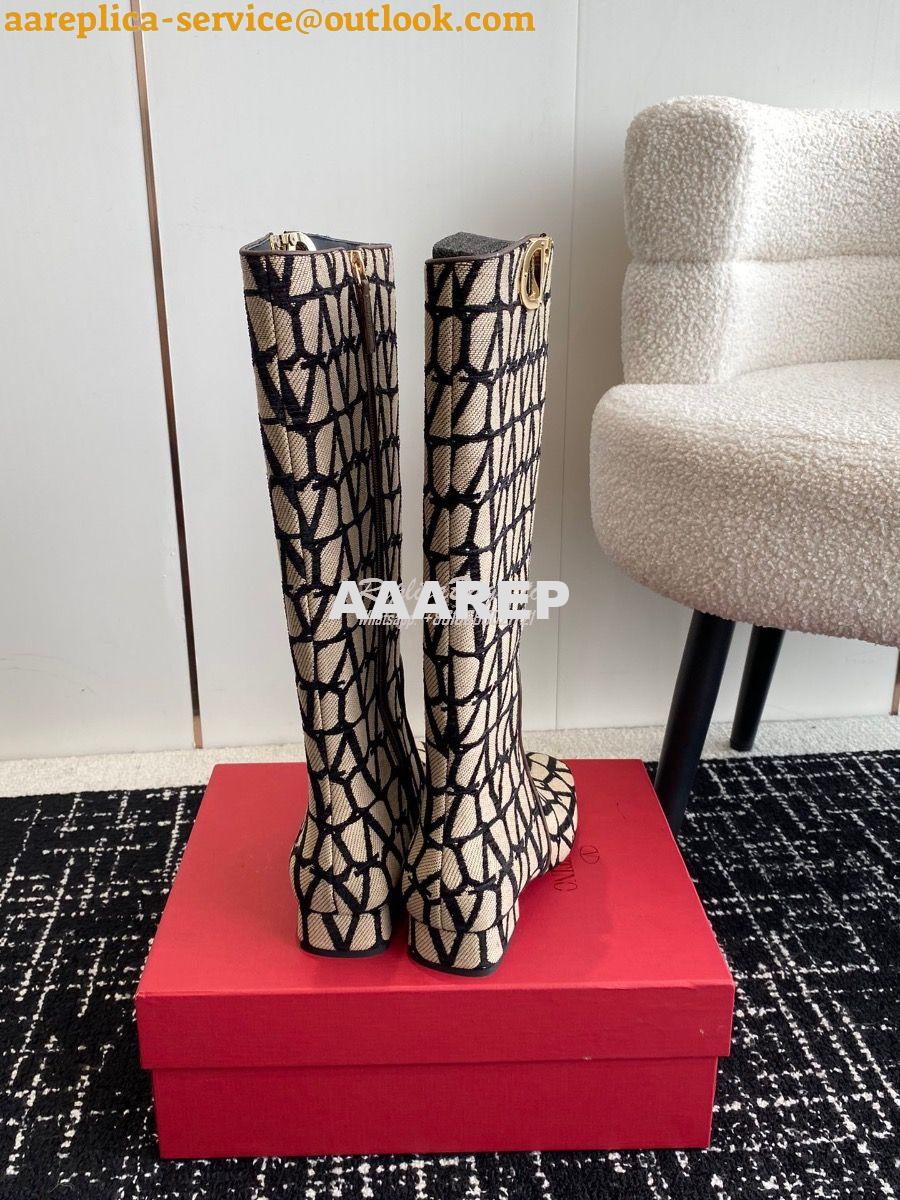 Replica Valentino VLogo Type Boot In Toile Iconographe 30mm 2W2S0FT Bl 8 Replica Valentino VLogo Type Boot In Toile Iconographe 30mm 2W2S0FT Bl 8