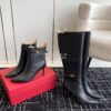 Replica Valentino Garavani Tan-Go Ankle Boot In Calfskin Leather 80mm 10