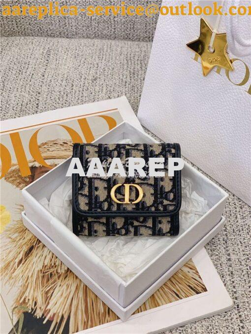 Replica Dior 30 Montaigne Lotus Wallet S2057 Oblique Jacquard 2