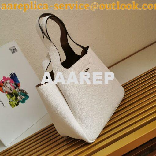 Replica Prada Leather Handbag 1BG335 White 2