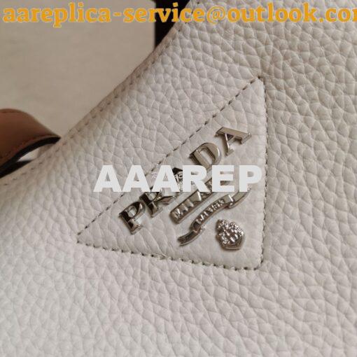 Replica Prada Leather Handbag 1BG335 White 4