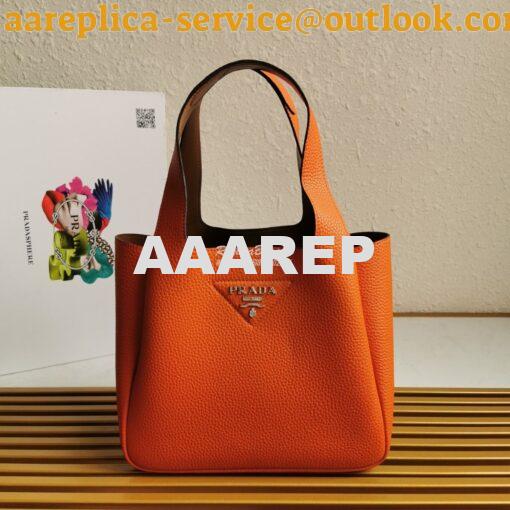 Replica Prada Leather Handbag 1BG335 Orange