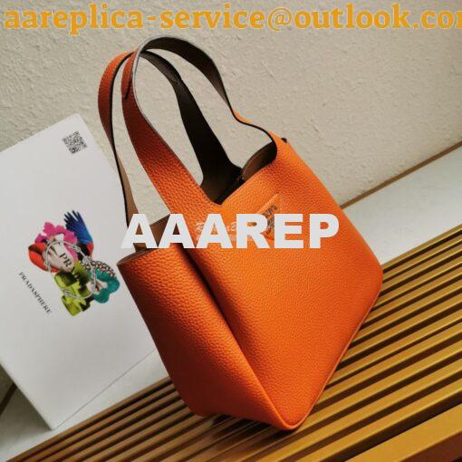 Replica Prada Leather Handbag 1BG335 Orange 2