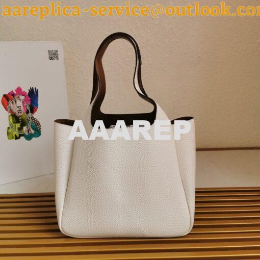 Replica Prada Leather Handbag 1BG335 White 9