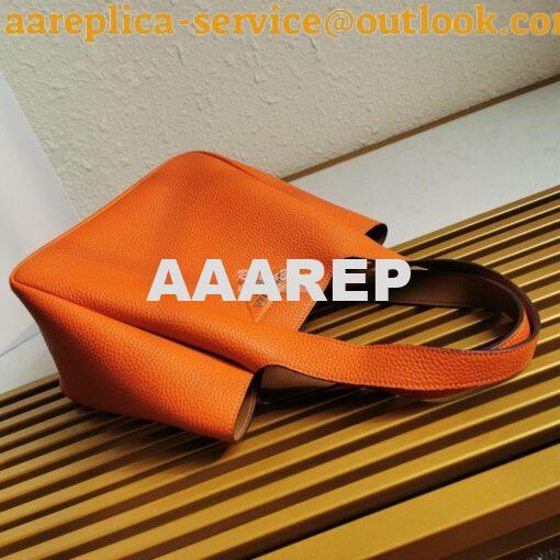 Replica Prada Leather Handbag 1BG335 Orange 3