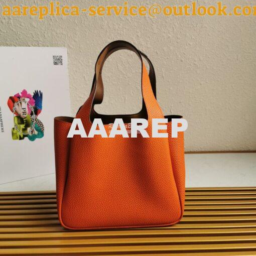 Replica Prada Leather Handbag 1BG335 Orange 8
