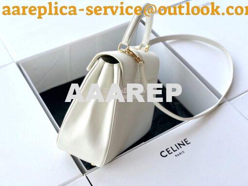 Replica Celine 16 Bag In Grained Calfskin 187373 2 Sizes White 4