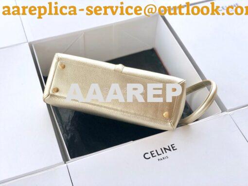 Replica Celine 16 Bag In Grained Calfskin 187373 2 Sizes Metallic Gold 11