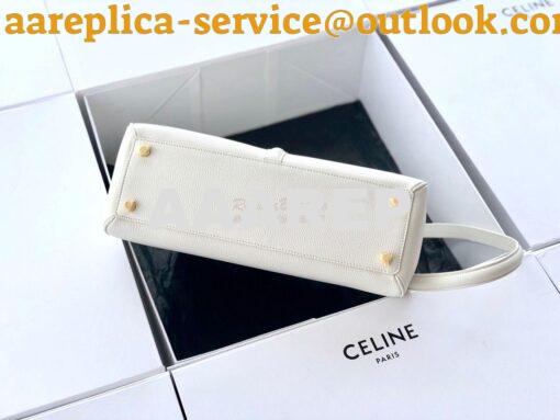 Replica Celine 16 Bag In Grained Calfskin 187373 2 Sizes White 6