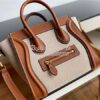 Replica Celine Luggage Bag In Textile And Natural Calfskin 189242 Tan/