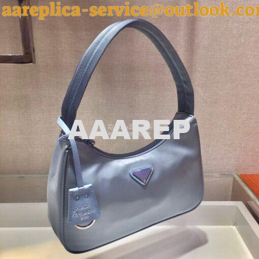Replica Prada Re-Edition 2000 Nylon Mini-Bag 1NE515 Ash Blue 4
