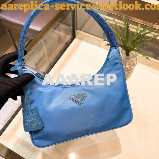 Replica Prada Re-Edition 2000 Nylon Mini-Bag 1NE515 Periwinkle Blue