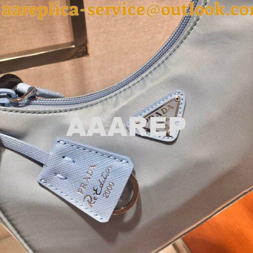 Replica Prada Re-Edition 2000 Nylon Mini-Bag 1NE515 Ash Blue 5