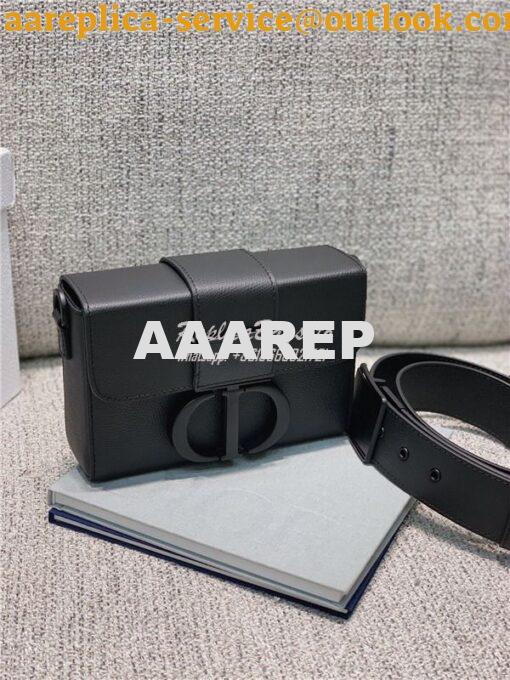 Replica Dior 30 Montaigne Box Bag M9204 Black Ultramatte Grained Calfs 3