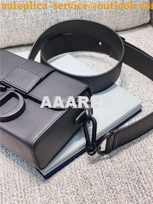 Replica Dior 30 Montaigne Box Bag M9204 Black Ultramatte Grained Calfs 5