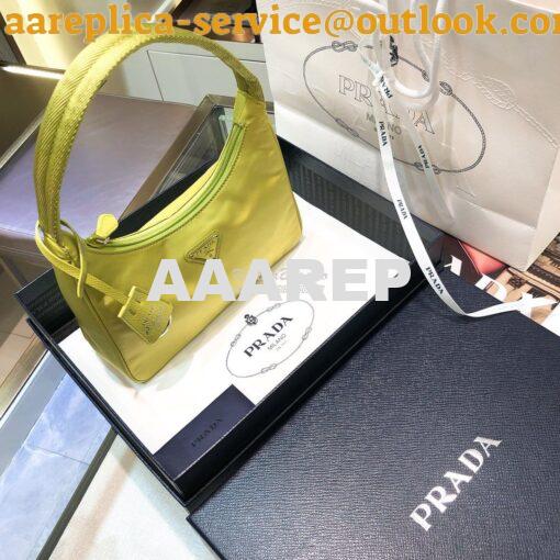 Replica Prada Re-Edition 2000 Nylon Mini-Bag 1NE515 Yellow 2