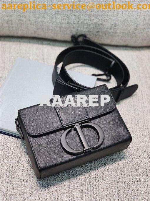 Replica Dior 30 Montaigne Box Bag M9204 Black Ultramatte Grained Calfs 9