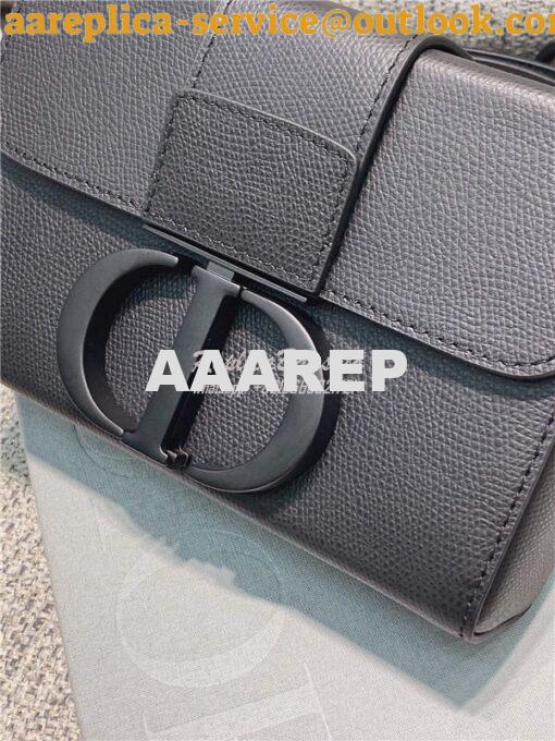 Replica Dior 30 Montaigne Box Bag M9204 Black Ultramatte Grained Calfs 11