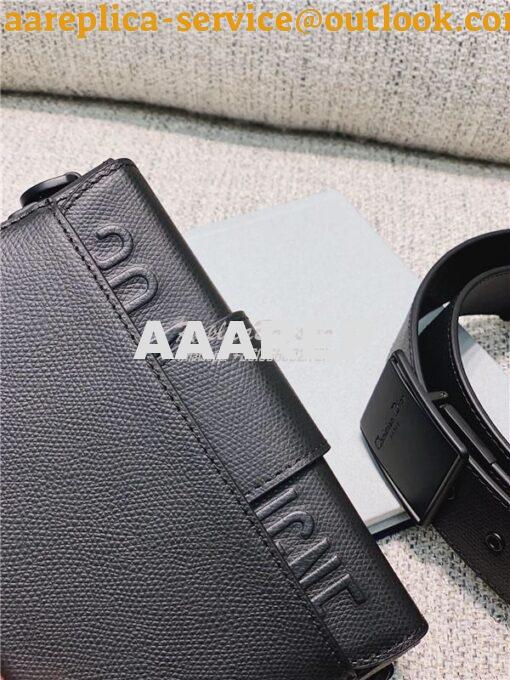 Replica Dior 30 Montaigne Box Bag M9204 Black Ultramatte Grained Calfs 16