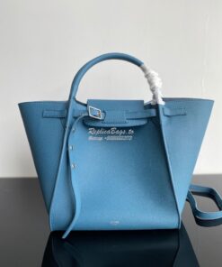 Replica Celine Big Bag In Supple Grained Calfskin 2 Sizes Slate Blue 1 2