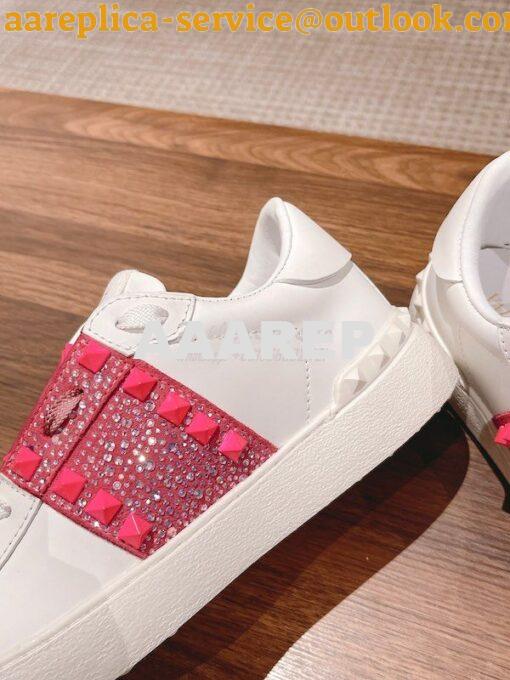 Replica Valentino Open Sneaker In Calfskin Leather with Rocksstuds & C 8