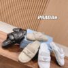 Replica Prada Mules Soft Padded Nappa Leather Sabots 1D109N