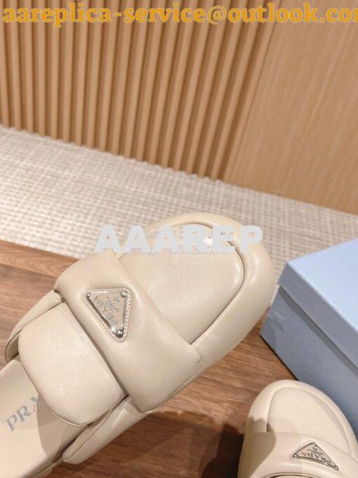 Replica Prada Mules Soft Padded Nappa Leather Sabots 1D109N 7