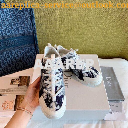 Replica Dior D-Connect Sneaker Technical Fabric Butterfly Print 3