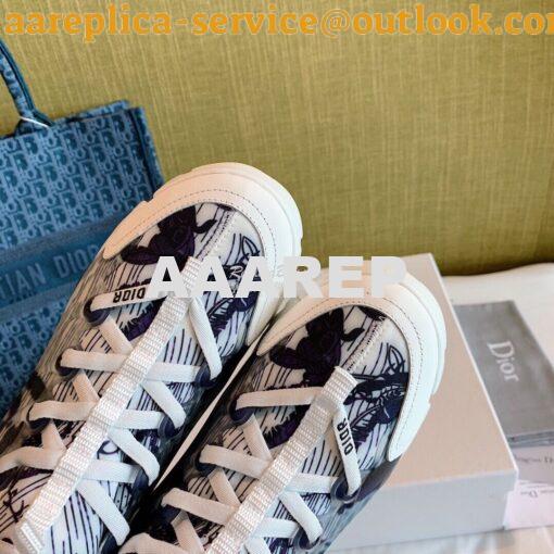 Replica Dior D-Connect Sneaker Technical Fabric Butterfly Print 4