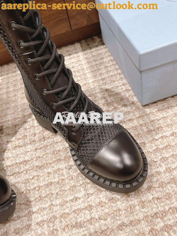 Replica Prada Brushed Leather And Mesh Boots 1W907M 6 Replica Prada Brushed Leather And Mesh Boots 1W907M 6