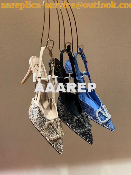 Replica Valentino VLogo Signature embellished pumps 80mm WS0R01N 3