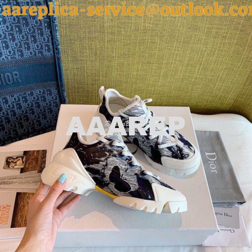 Replica Dior D-Connect Sneaker Technical Fabric Butterfly Print 5