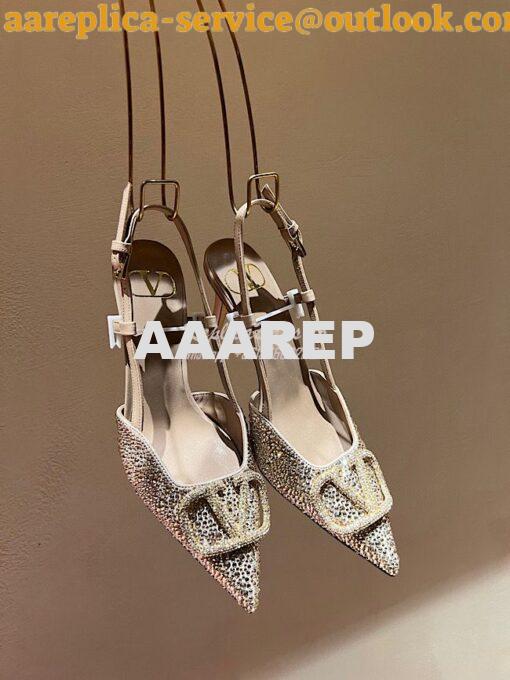 Replica Valentino VLogo Signature embellished pumps 80mm WS0R01N 4