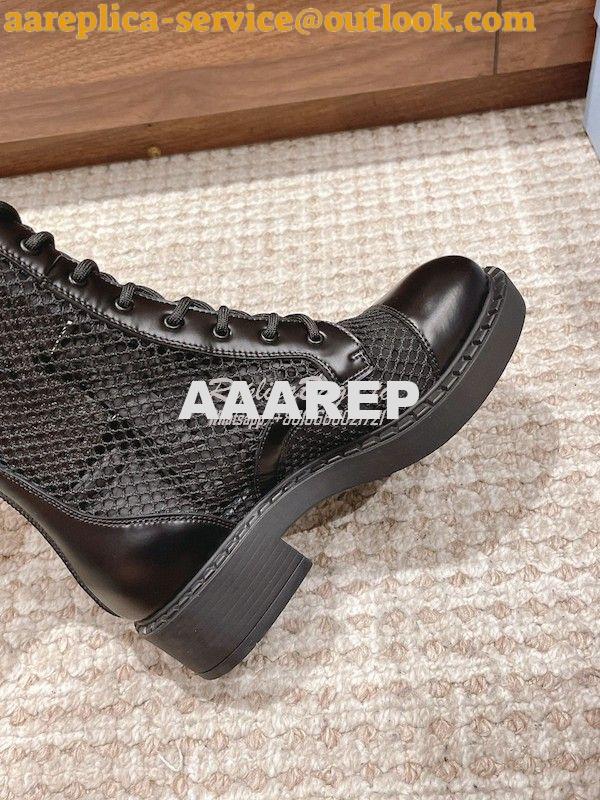 Replica Prada Brushed Leather And Mesh Boots 1W907M 8 Replica Prada Brushed Leather And Mesh Boots 1W907M 8