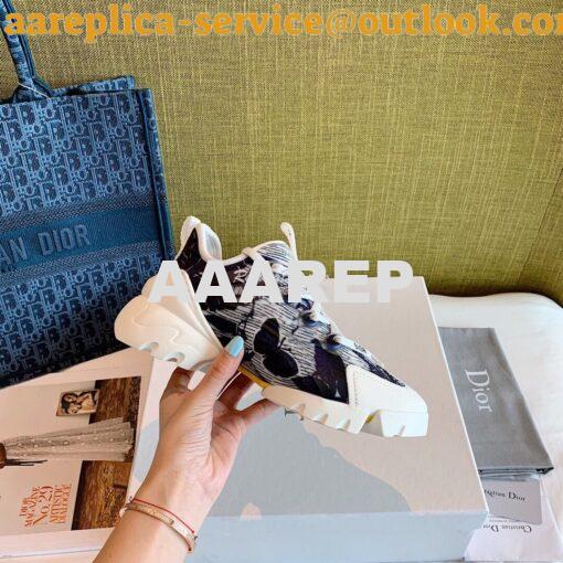 Replica Dior D-Connect Sneaker Technical Fabric Butterfly Print 6