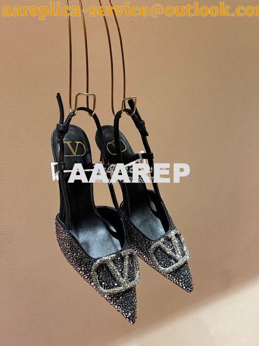 Replica Valentino VLogo Signature embellished pumps 80mm WS0R01N 8