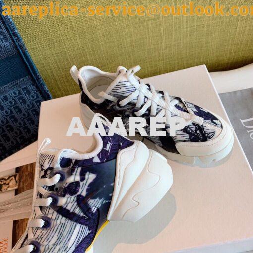 Replica Dior D-Connect Sneaker Technical Fabric Butterfly Print 7